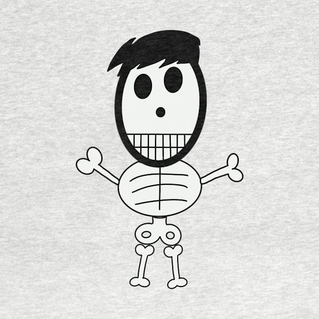 Cute skeletons doodle style by Sumet